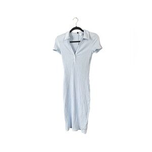 H&M Sky Blue Midi Dress SZ S
